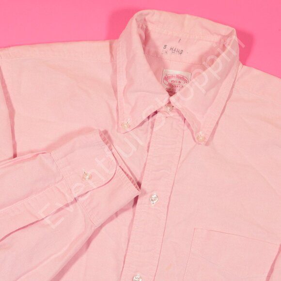 Vintage 1980s Brooks Brothers Oxford OCBD Dress Shirt in Pink Size 15.5 36